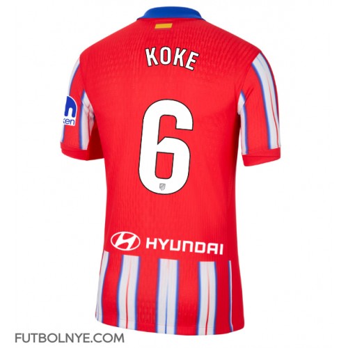 Camiseta Atletico Madrid Koke #6 Primera Equipación 2024-25 manga corta